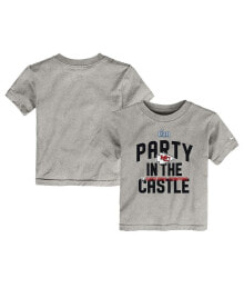 Nike toddler Boys and Girls Heather Gray Kansas City Chiefs Super Bowl LVII Champions Parade T-shirt