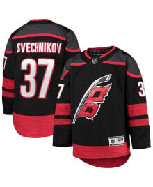 Youth Boys and Girls Andrei Svechnikov Black Carolina Hurricanes Alternate Premier Player Jersey