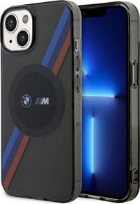 Купить чехлы для смартфонов BMW: BMW BMW Tricolor Stripes MagSafe - Etui iPhone 14 (Szary)