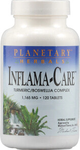 Болеутоляющие и противовоспалительные средства planetary Herbals Inflama-Care Комплекс из куркумы, босвеллии и имбиря, поддерживающий здоровую воспалительную реакцию 1165 мг 120 таблеток