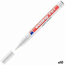 Постоянный маркер Edding E751 Белый (10 штук)