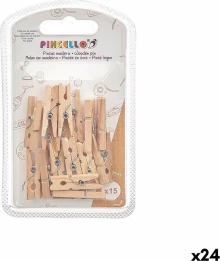 Clamps Pincello 399 Brown Wood Small (24 Units)