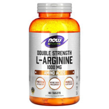 Аминокислоты NOW Foods, Sports, L-аргинин двойной силы, 1000 мг, 180 таблеток