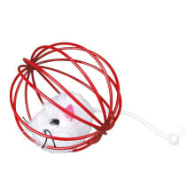 TRIXIE Wire Ball Plush Mice Set Ø6 cm