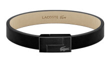 Черный кожаный браслет Lacoste Traveler 2040073 купить онлайн