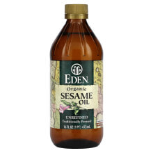 Растительное масло eden Foods, Органическое кунжутное масло, нерафинированное, 473 мл (16 жидких унций)