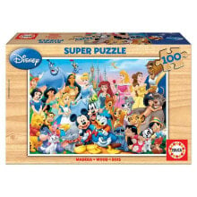 Детские развивающие пазлы EDUCA BORRAS 100 Pieces El Maravilloso Mundo De Disney Wooden Puzzle
