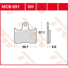 TRW Allround Harley Davidson Xl 1200 C Sportster Custom 15 organic rear brake Pads