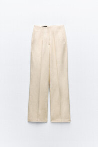 Rustic high-waist trousers