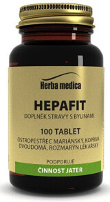 HerbaMedica Hepafit Натуральная добавка для поддержки функции печени 100 таблеток