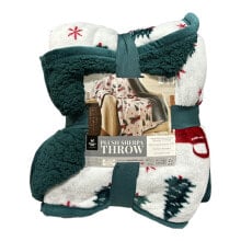 Member's Mark Velvety Plush Reversible Holiday Sherpa Throw, 60in x 70in