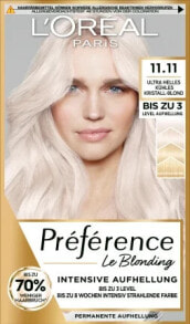 Купить средства для окрашивания волос L'ORÉAL PARIS PRÉFÉRENCE: Haarfarbe 11.11 Ultra Helles Kühles Kristall-Blond, 1 St