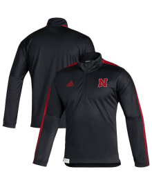 adidas men's Black Nebraska Huskers 2021 Sideline Quarter-Zip Jacket