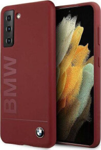 BMW Etui BMW BMHCS21MSLBLRE S21+ G996 czerwony/red hardcase Silicone Signature Logo