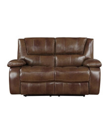 Купить товары для дома Homelegance: White Label Ouray 64" Leather Double Reclining Love Seat