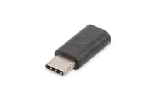 DIGITUS USB Type-C™ adapter - Type-C™ to micro B - USB Type-C - Micro-USB B - Black - Notebook - China - Male