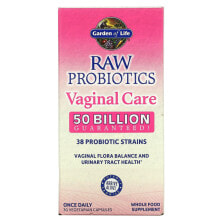 Гарден оф Лайф, RAW Probiotics, для восстановления микрофлоры влагалища, 50 млрд, 30 вегетарианских капсул