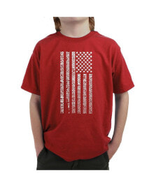 LA Pop Art big Boy's Word Art T-shirt - National Anthem Flag