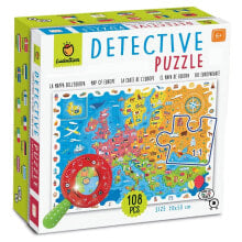 LUDATTICA Detective Europe Map Puzzle 108 pieces