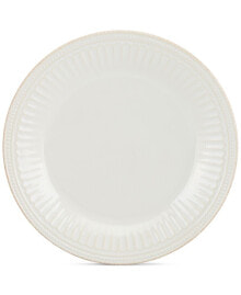 Dinnerware Stoneware French Perle Groove White Dinner Plate