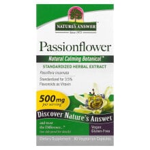 Растительные экстракты и настойки Nature's Answer, пассифлора, 250 мг, 60 вегетарианских капсул