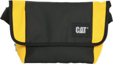 Мужские сумки через плечо Мужская сумка через плечо повседневная тканевая маленькая планшет черная желтая Caterpillar Caterpillar Detroit Courier Bag 83828-12 black One size