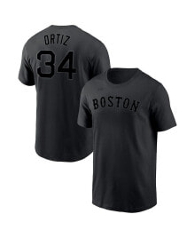 Nike men's David Ortiz Black Boston Red Sox Name & Number T-shirt