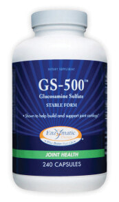 Глюкозамин, Хондроитин, МСМ nature's Way GS-500 Glucosamine Sulfate Стабильная форма глюкозамина для здоровья суставов и хрящей 500 мл 250 мл