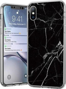 Wozinsky Wozinsky Marble żelowe etui pokrowiec marmur Samsung Galaxy A42 5G czarny