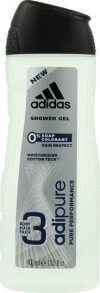 Adidas Men Adipure zel pod prysznic 3w1   -- Мужской гель для душа ( 3 в 1 )для лица- тела и волос --400 мл