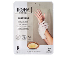 Средство по уходу за кожей рук Iroha ARGAN & MACADAMIA nourishing hand mask 1 u