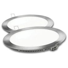 MATEL Led downlight round cold light 18W 2 units