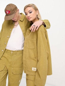 Купить мужские куртки Reclaimed Vintage: Reclaimed Vintage unisex carpenter jacket co-ord in khaki