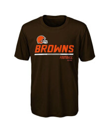 Outerstuff big Boys Brown Cleveland Browns Engaged T-shirt