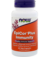 Дрожжи NOW Foods EpiCor Plus Immunity Комплекс для укрепления иммунитета с цинком, селеном и витаминами D-3 и C  60 вегетарианских капсул