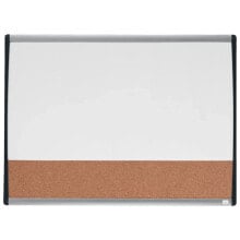 NOBO Horizontal 58x43 cm Small Magnetic Whiteboard With Cork Board