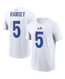 Nike men's Jalen Ramsey White Los Angeles Rams Player Name Number T-shirt