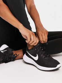 Купить черные женские ботинки Nike Running: Nike Running Revolution 6 Next trainers in black