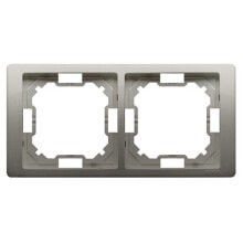 Умные розетки, выключатели и рамки kontakt-Simon Double frame Basic Neos metallised satin (BMRC2 / 29)