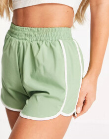 Купить женские шорты South Beach: South Beach polyester woven runner shorts in khaki