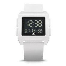 Мужские электронные наручные часы Мужские электронные наручные часы с белым силиконовым ремешком Мужские часы Adidas Z15100-00 ( 40 mm)