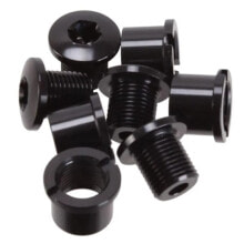 ABSOLUTE BLACK Long Bolts And Nuts For 104 BCD 4 Units Screw