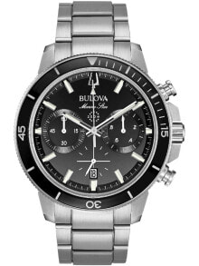 Мужские наручные часы с браслетом Bulova 96B272 Marine Star Chronograph 45mm 20ATM