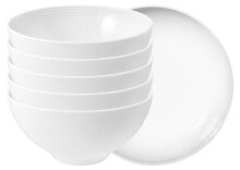 Dishes and salad bowls for serving