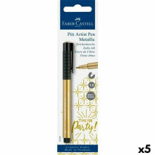 Marker pen/felt-tip pen Faber-Castell Pitt Artist Golden (5 Units)