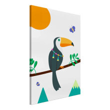 Wandbild Toucan and Butterflies