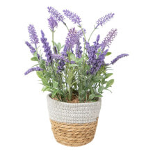 Decorative Plant Romimex Plastic Fibre Lavendar 15 x 38 x 15 cm