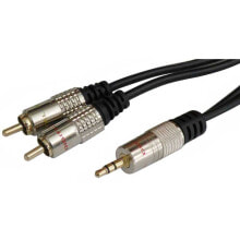 EUROCONNEX 0651-3 Jack To 1x2 rca cable 3 m 3.5 mm