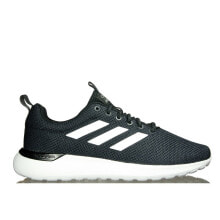 Мужская спортивная обувь для бега Мужские кроссовки спортивные для бега черные текстильные низкие с белой подошвой Adidas Lite Racer Cln