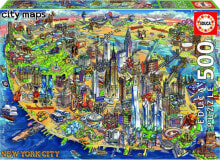 Купить пазлы для детей Educa: Educa Puzzle 500 Elementów Mapa New York